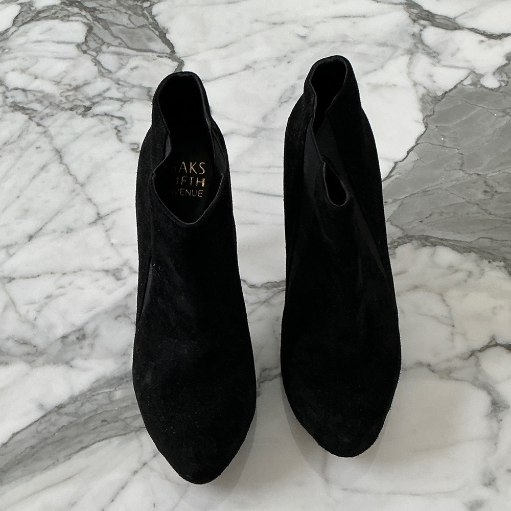 Saks Fifth Avenue Black Ankle Booties